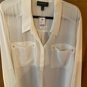 Lane Bryant utility blouse. Cream. 26/28. New with tags!!